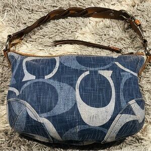Coach Denim and Leather Hobo Bag